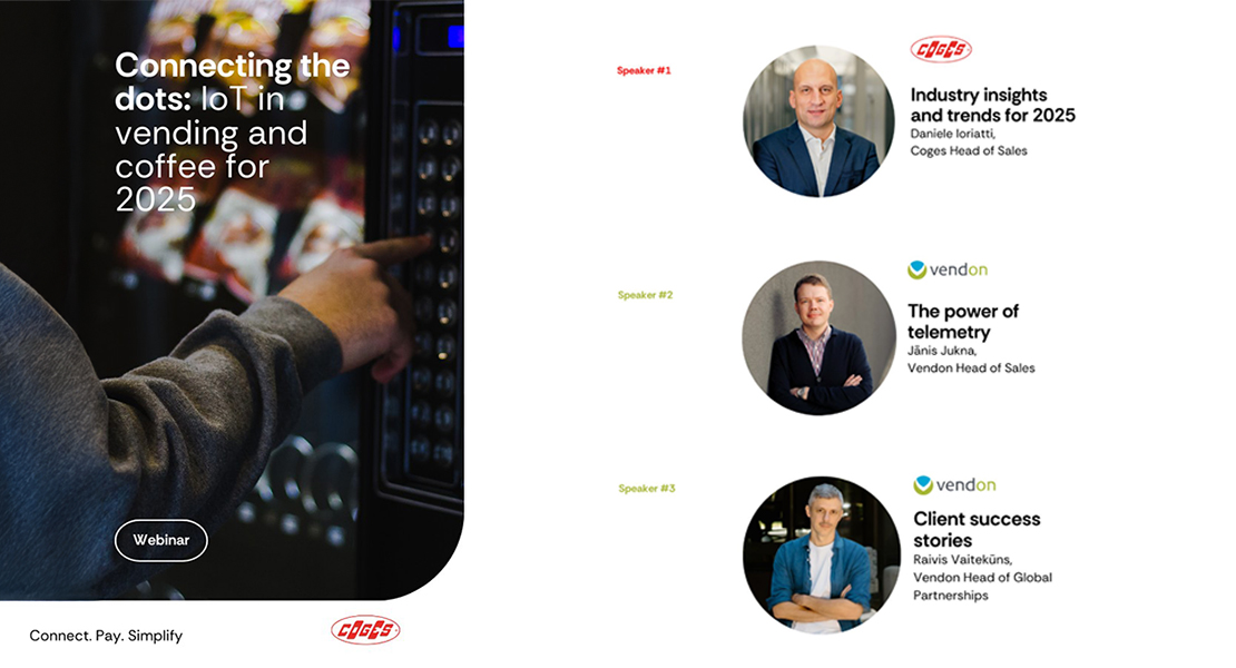 Participez à notre webinaire : « Connecting the dots: IoT in vending and coffee for 2025 »